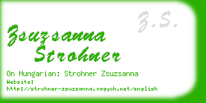 zsuzsanna strohner business card